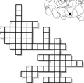 Crossword puzzle with cartoon characters at the top