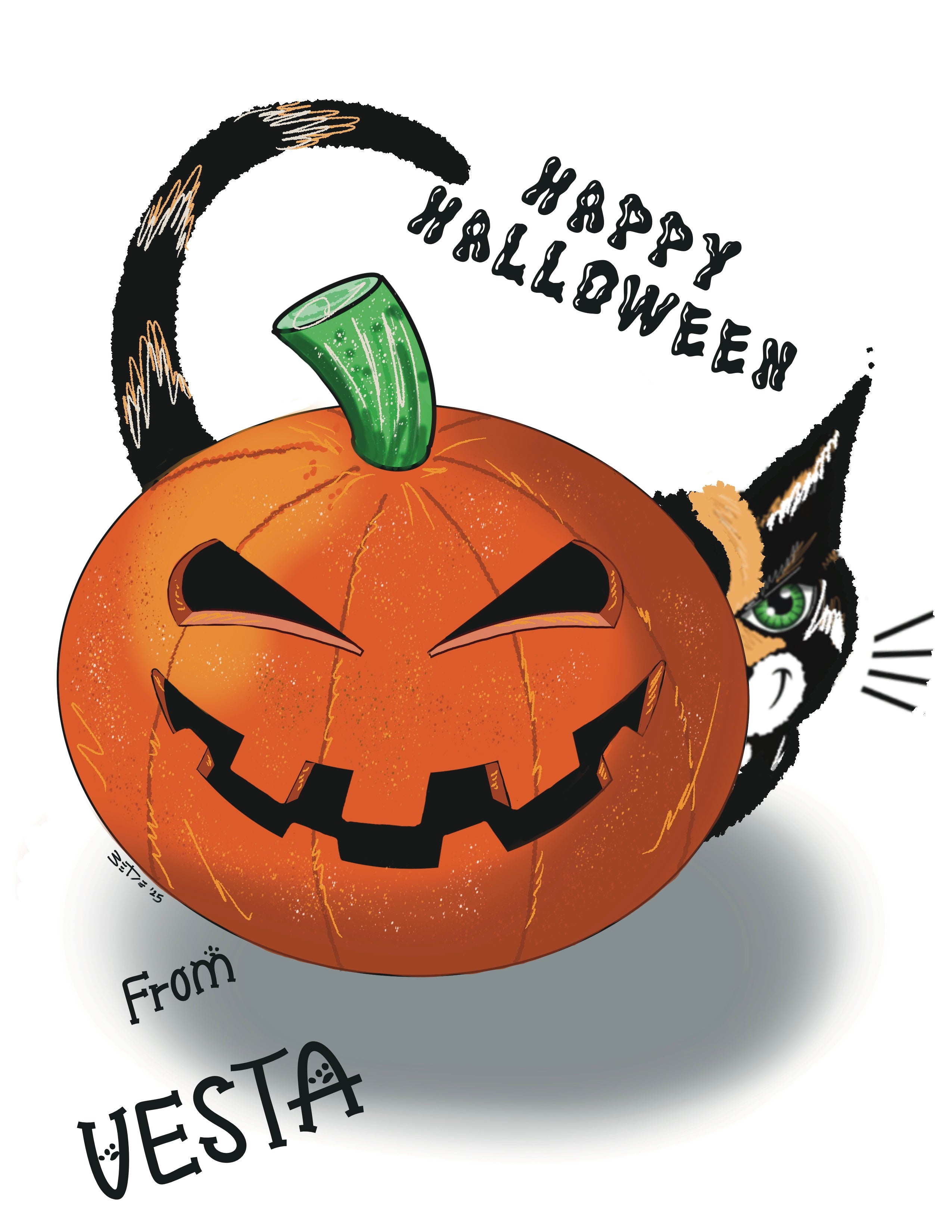 FREE! Vesta Halloween Coloring
