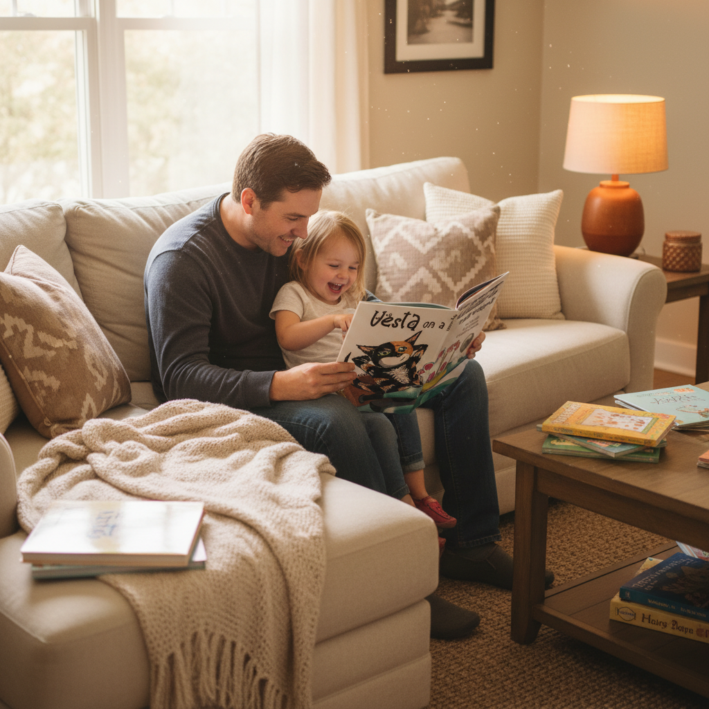 Parent and child reading Vesta on a Vespa together — a perfect gift for little adventurers ages 3–10